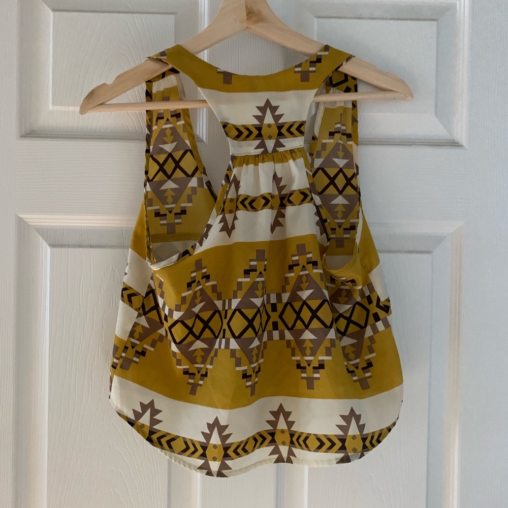Yellow Aztec Print Tank - Picture 2 of 3